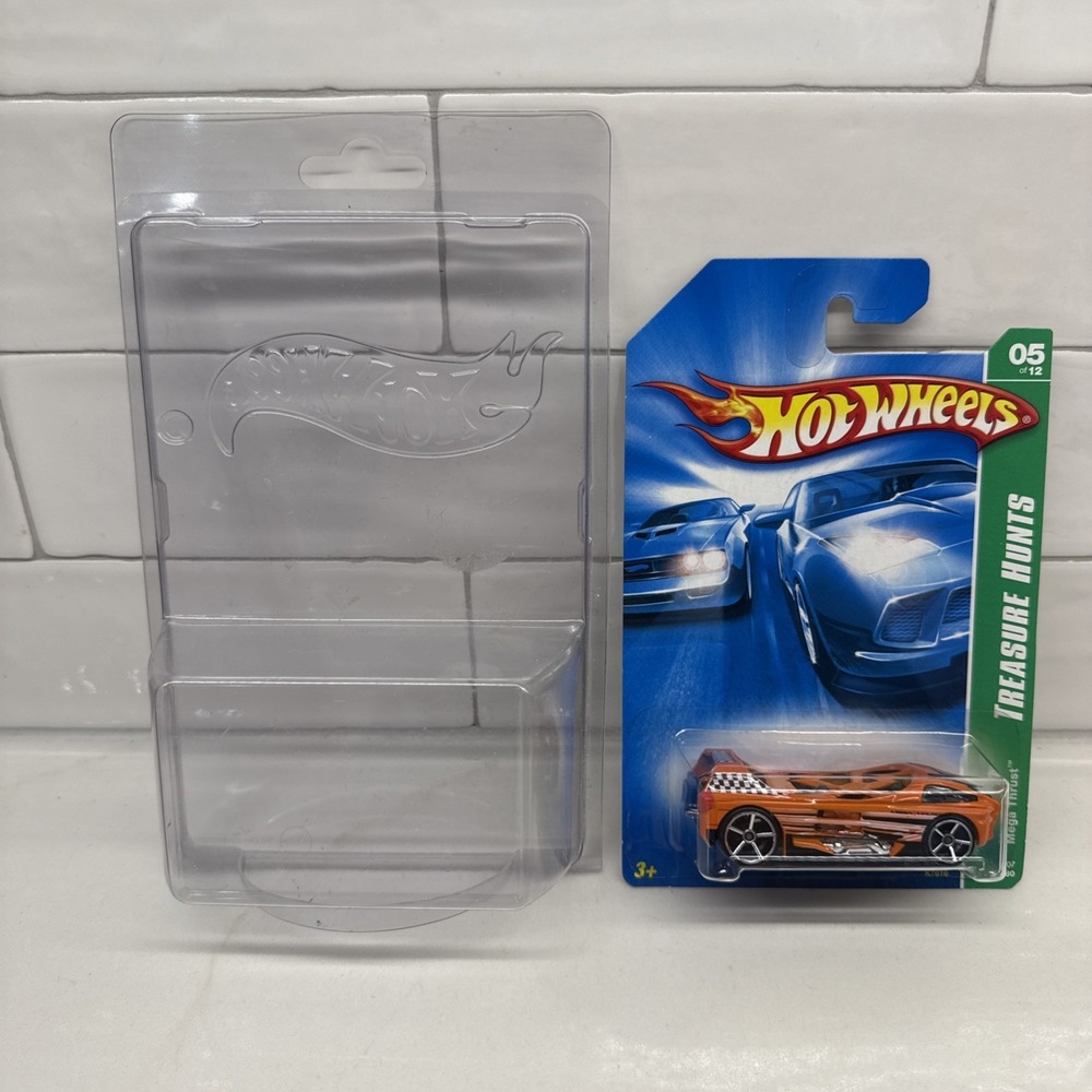 2007 Hot Wheels Mega Thrust Treasure Hunt #5/12 125/180 K7616 Sealed w/ Protecto